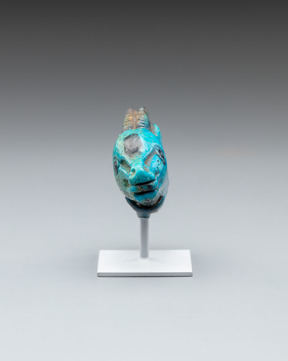 Fragmentary Head of an Oryx, Faience