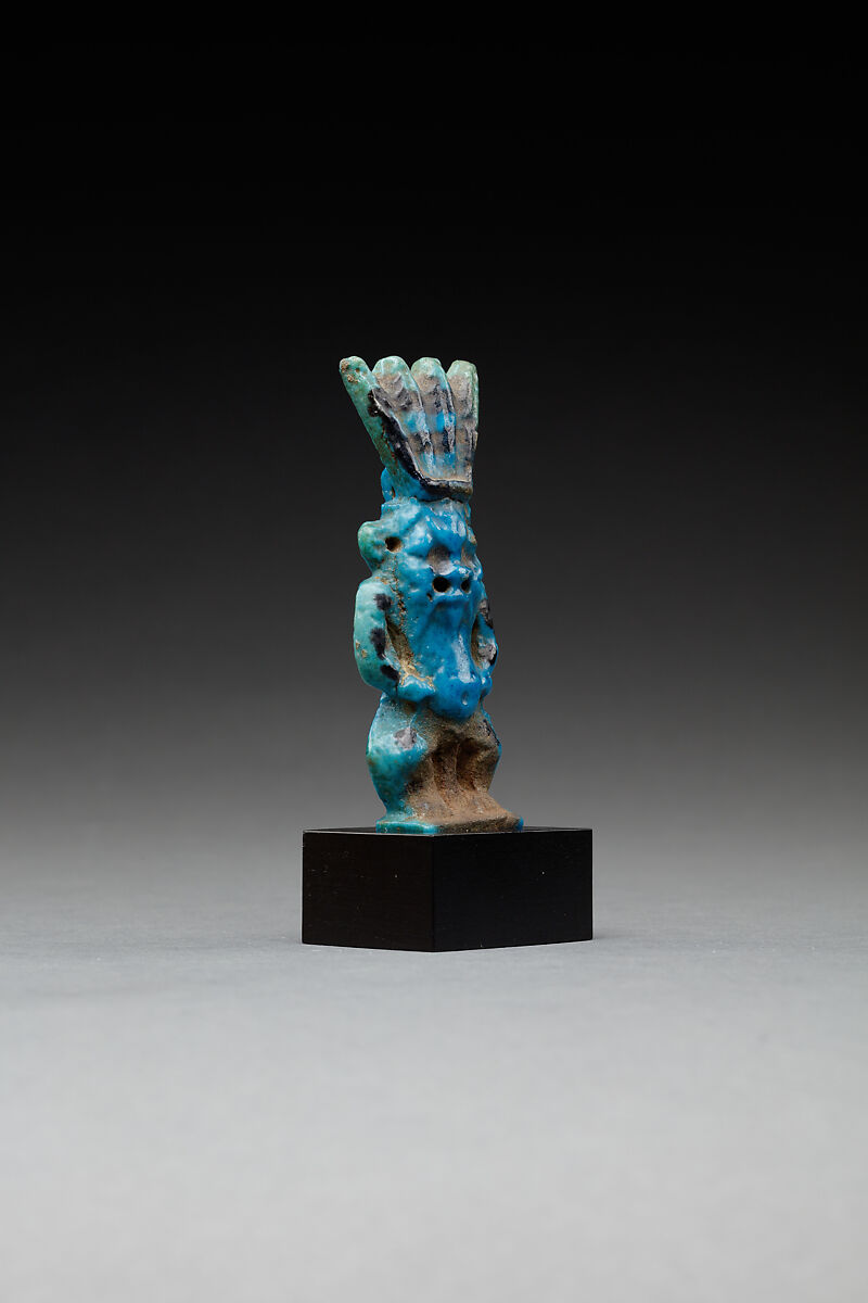 Amulet of a Bes-image, Faience