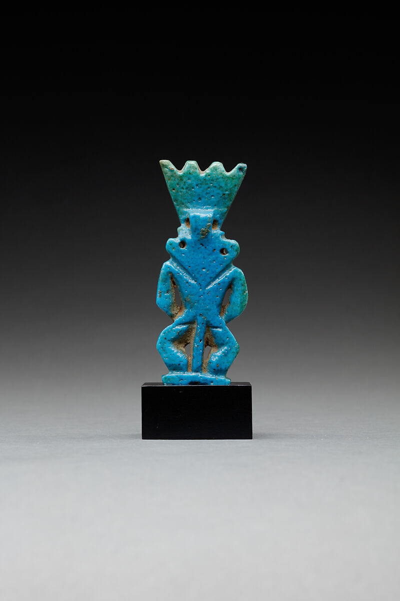 Amulet of a Bes-image, Faience
