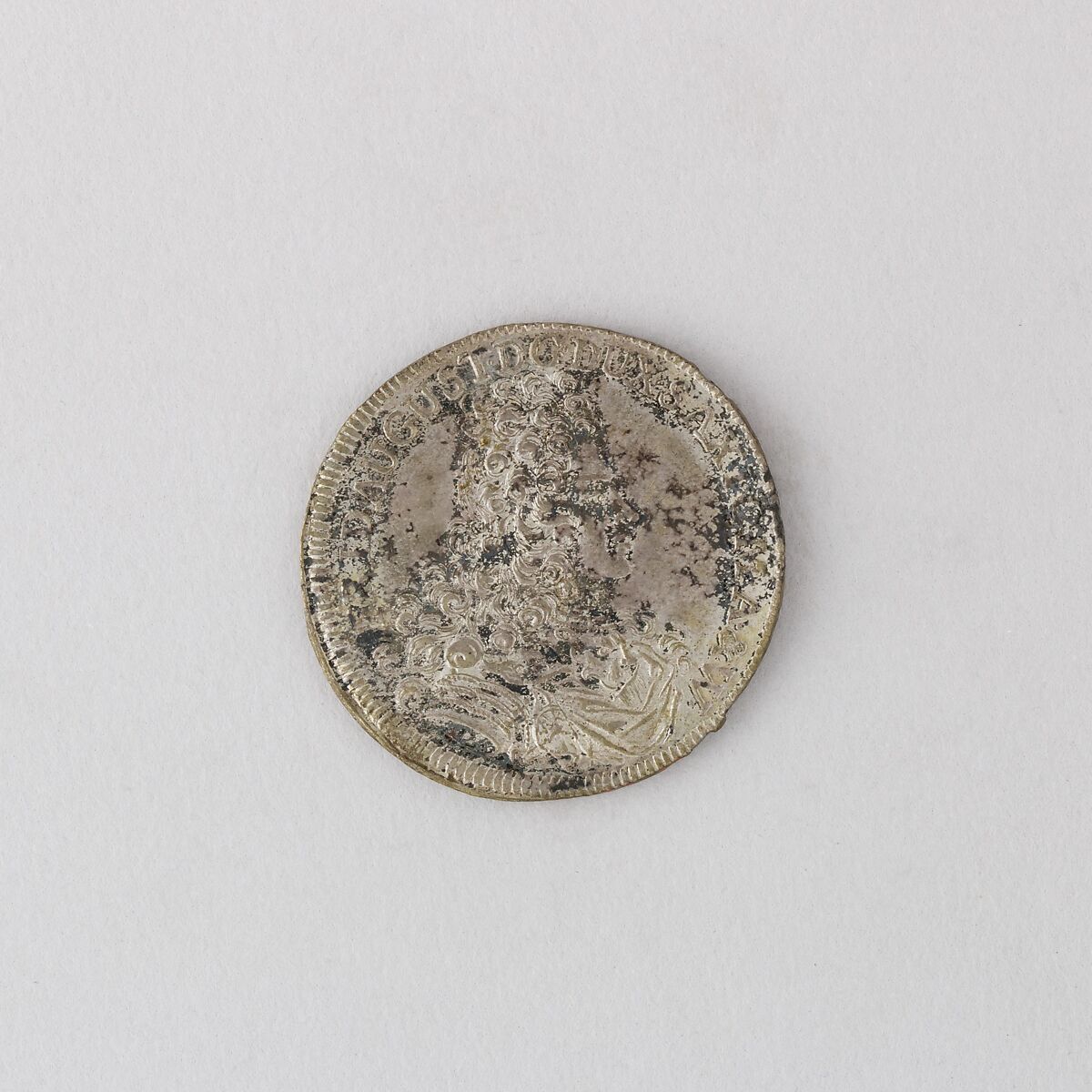 Coin (Two-Thirds Thaler) Showing Frederick Augustus I, Duke and Elector of Saxony, Silver, German 