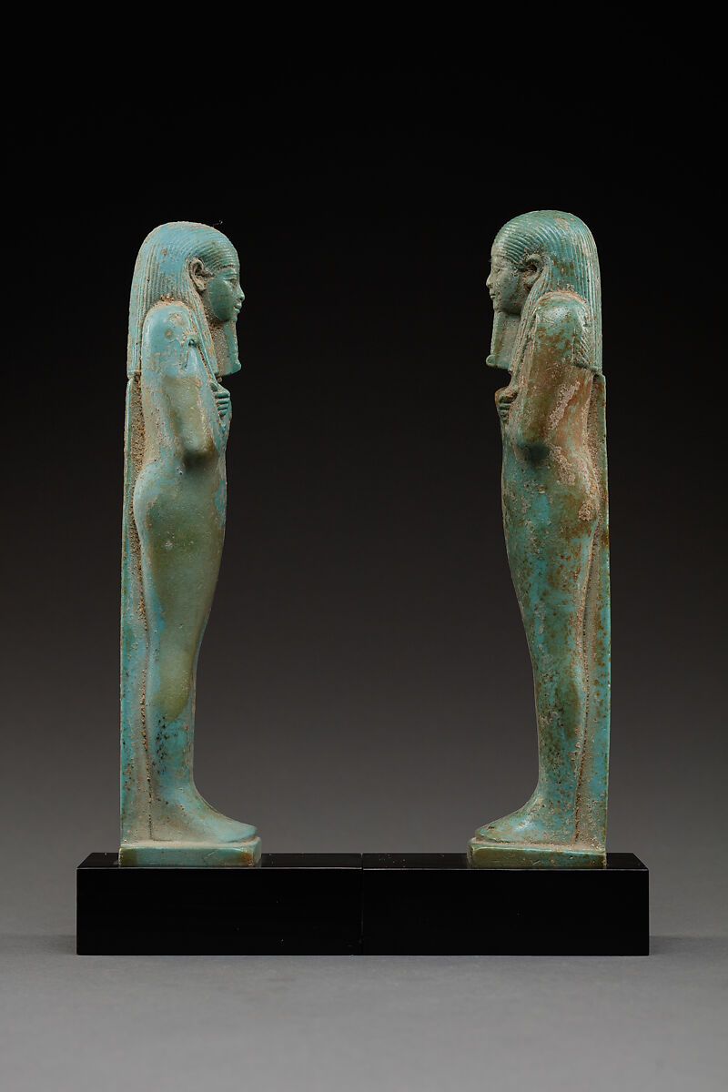 Shabti of the Overseer of the Fleet Hekaemsaf, Faience