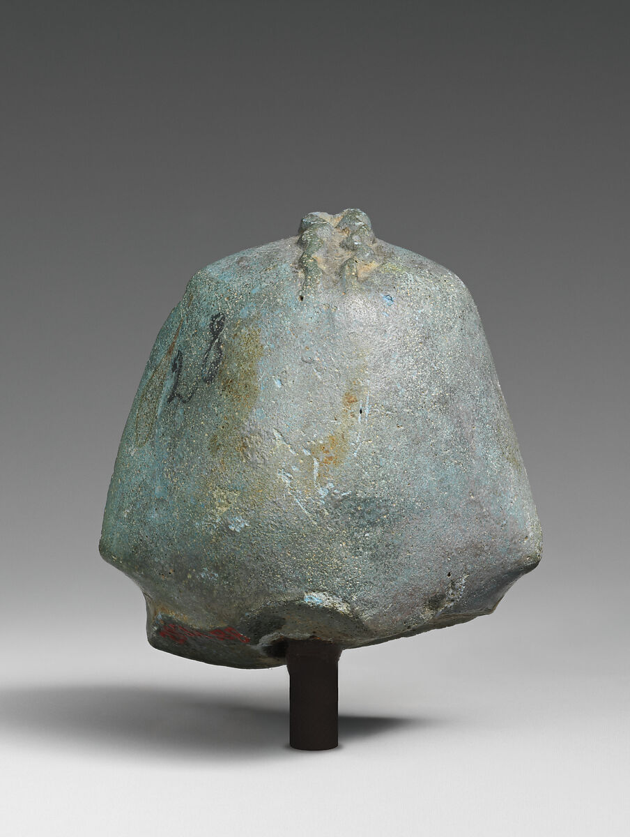 Head of a Kushite King, Egyptian blue