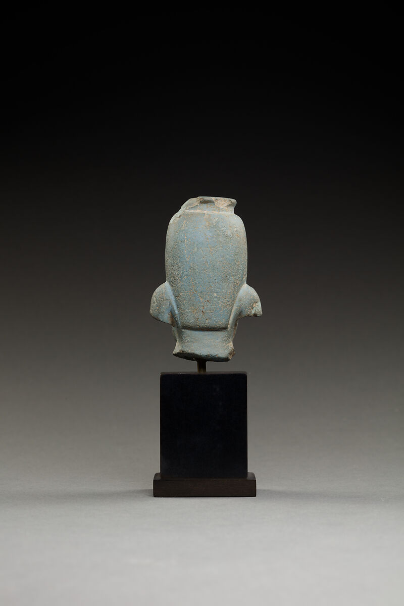 Upper part of Isis, from a figure of the goddess nursing Horus, Egyptian blue