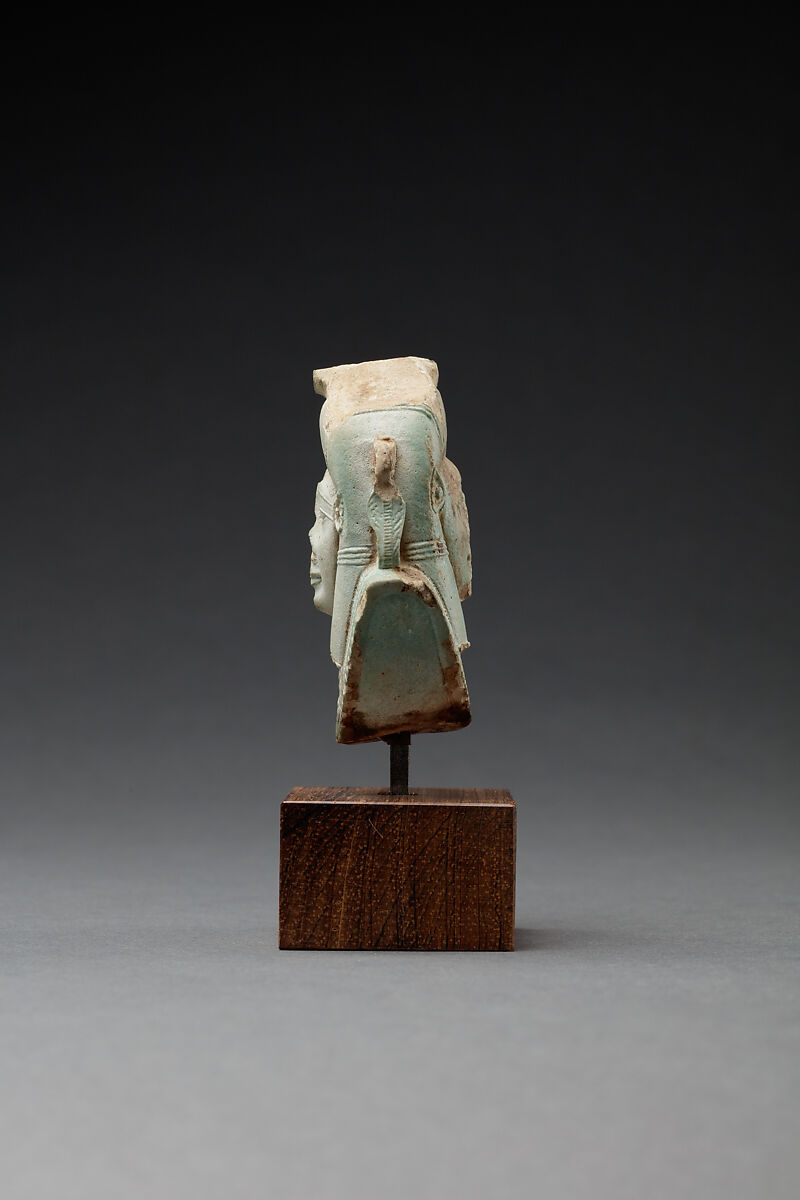 Hathor emblem from a sistrum, Faience