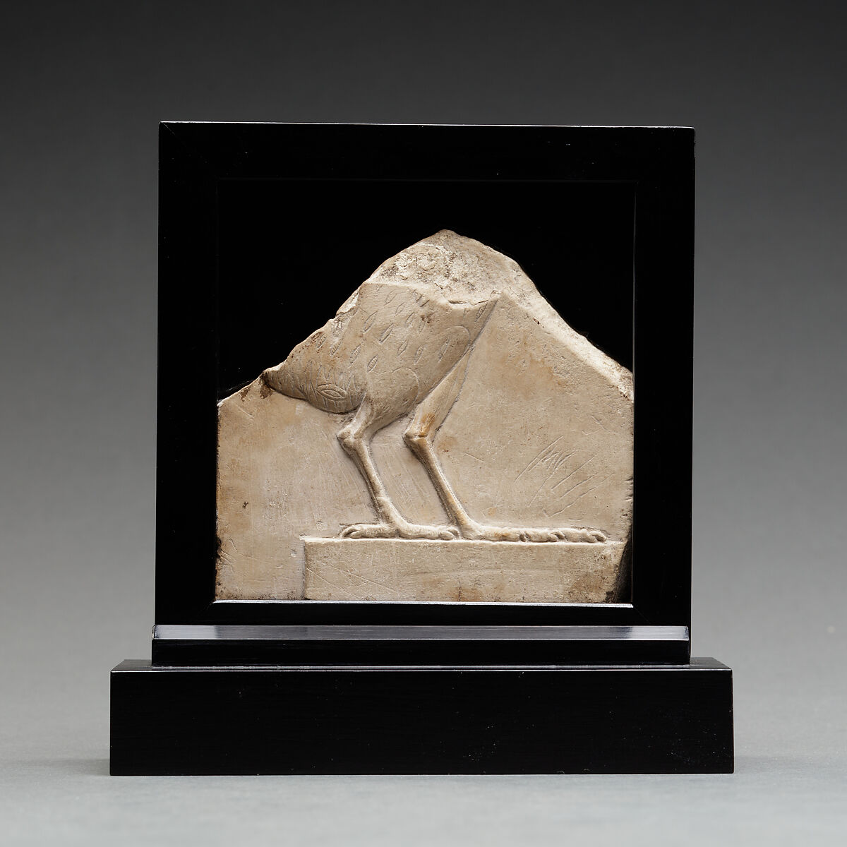 Relief plaque with birds on both sides, Limestone