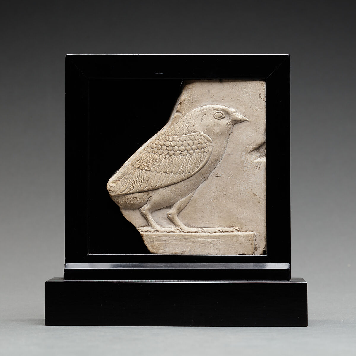 Relief plaque with birds on both sides, Limestone 