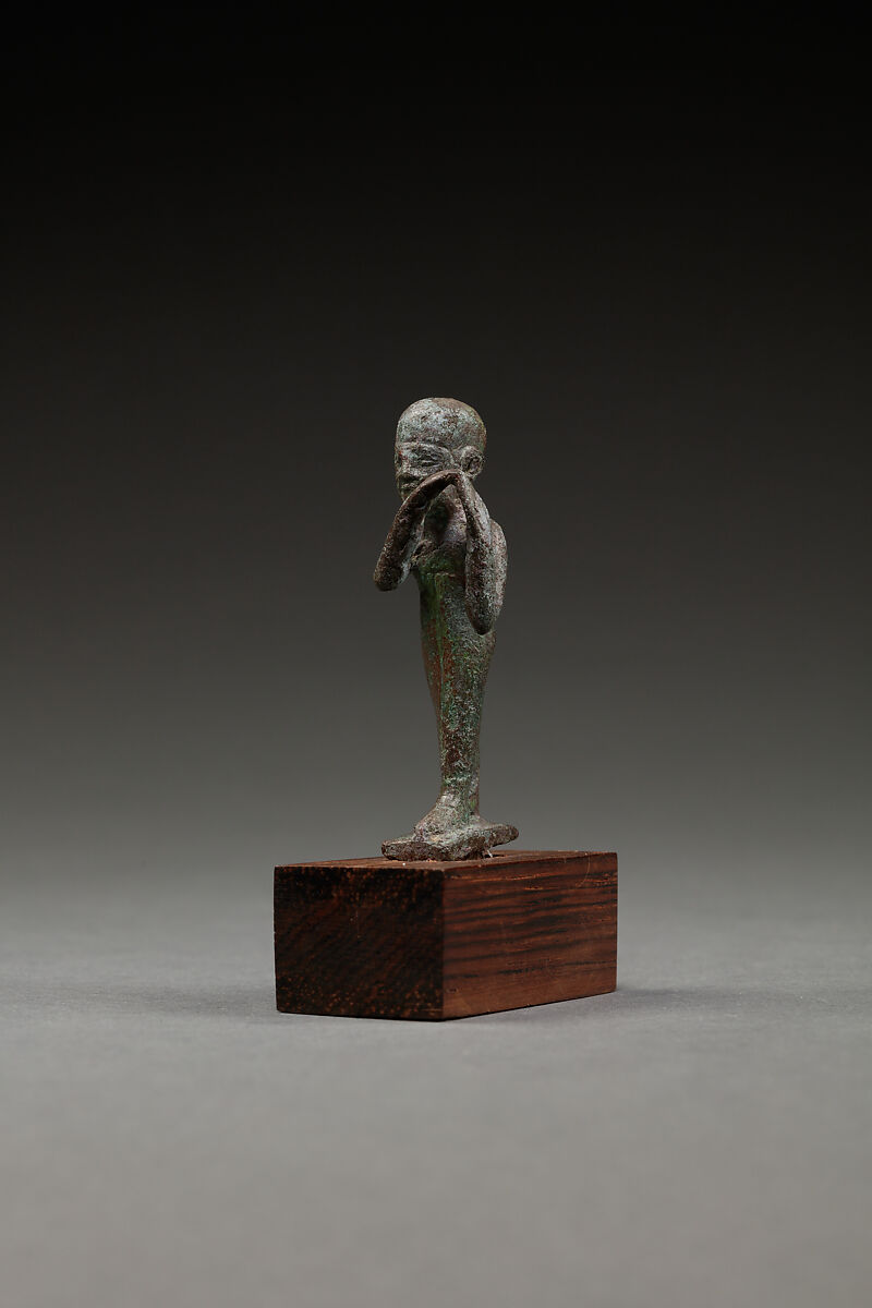 Statuette of a flutist, Copper alloy