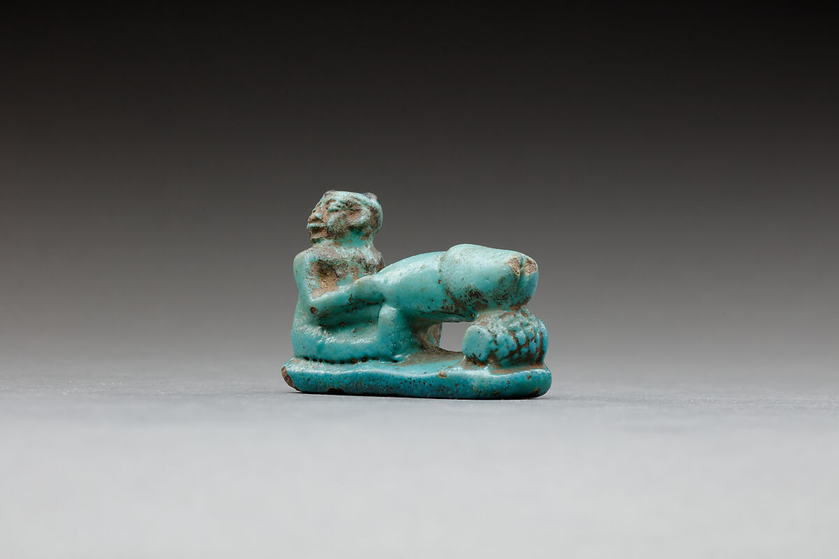 Macrophallic Figurine, Faience