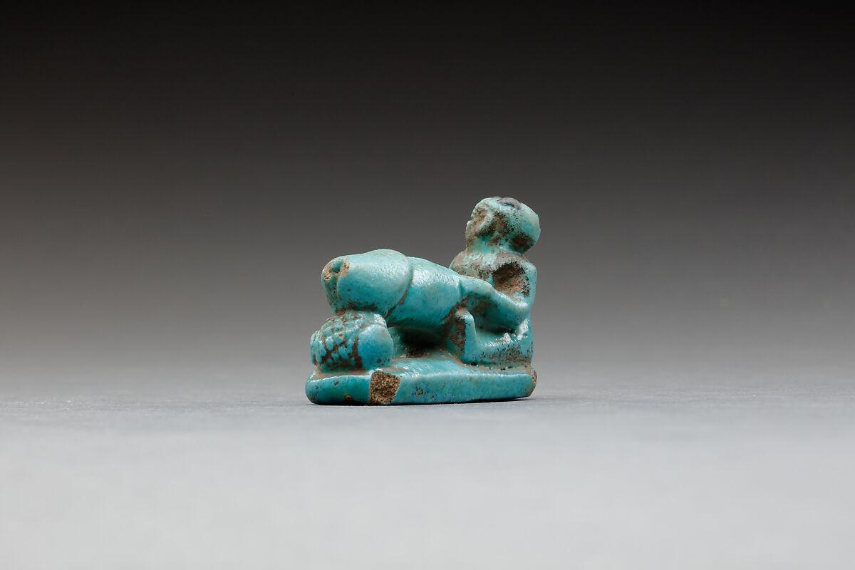 Macrophallic Figurine, Faience