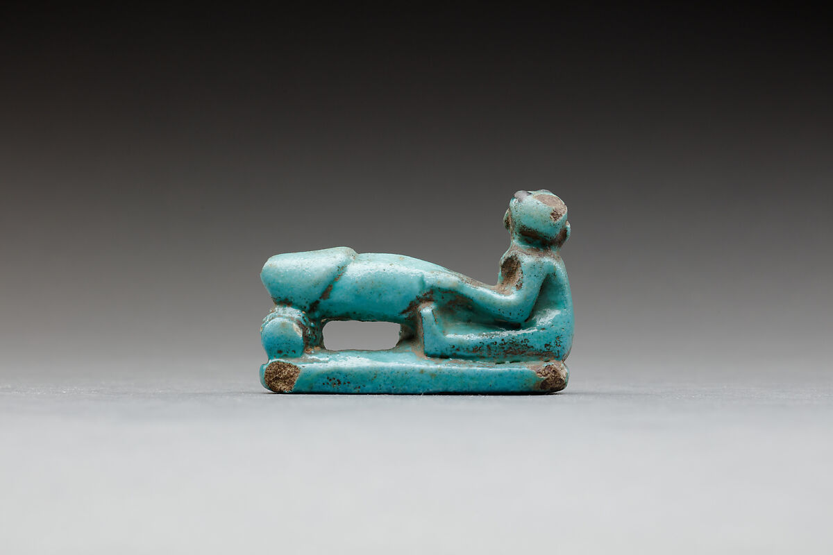 Macrophallic Figurine, Faience