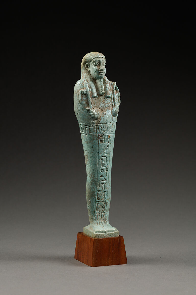 Shabti inscribed for Nesbanebdjedet, Faience