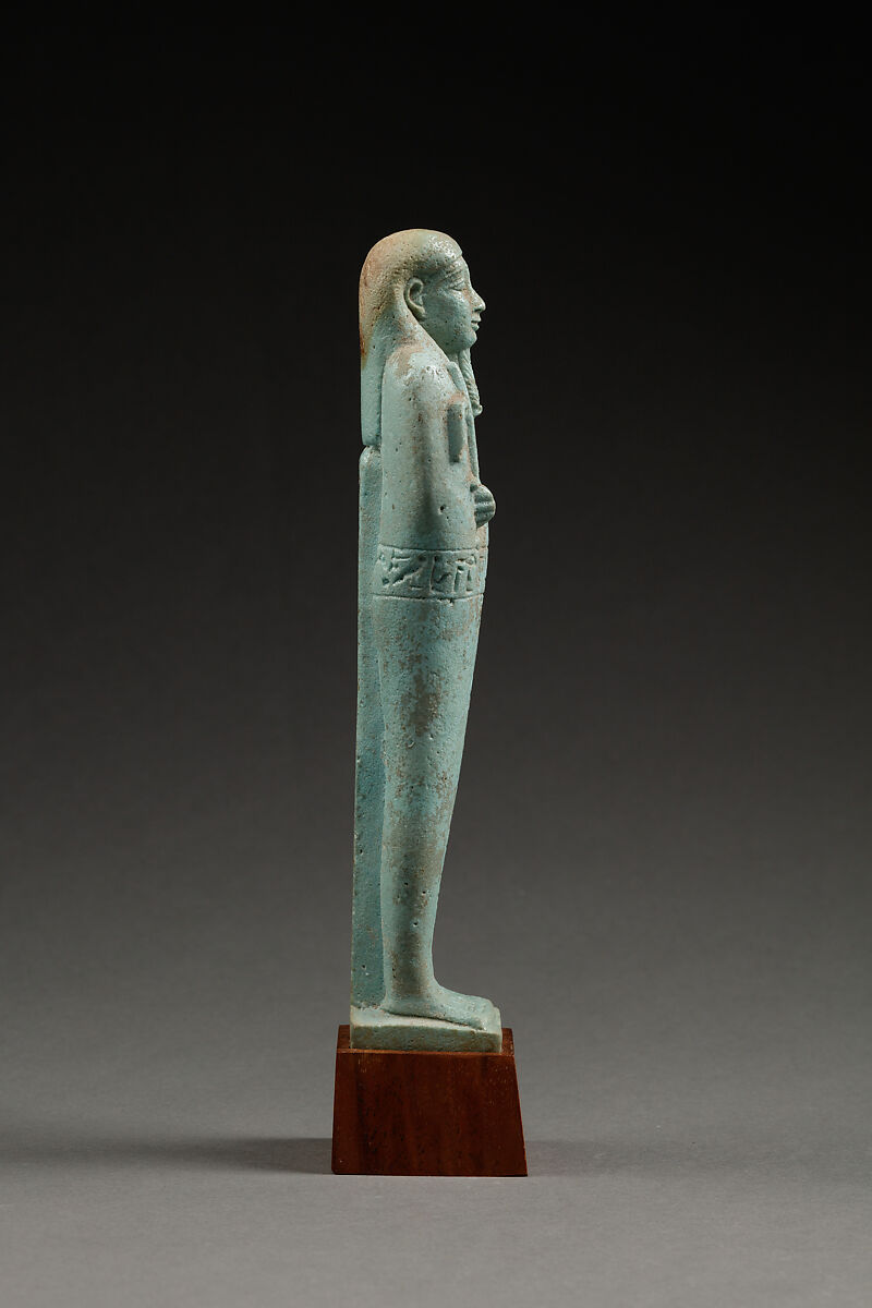 Shabti inscribed for Nesbanebdjedet, Faience