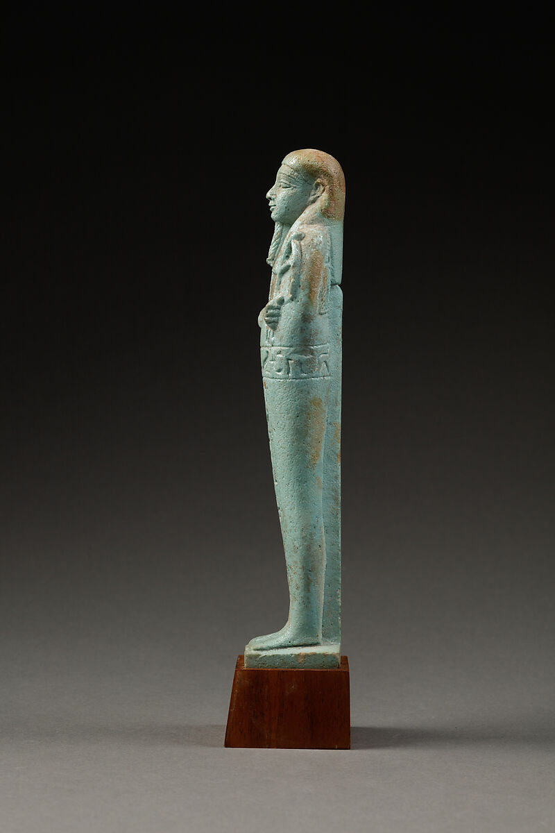 Shabti inscribed for Nesbanebdjedet, Faience