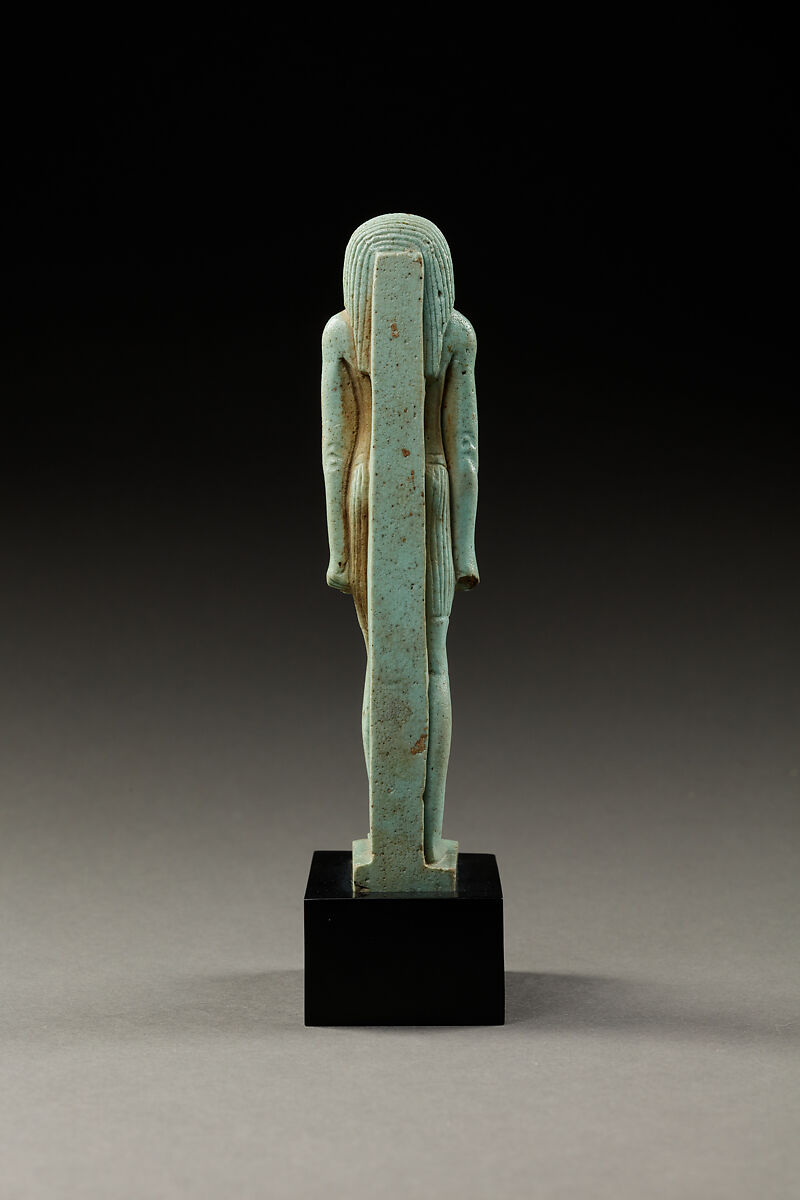 Striding Thoth, Faience