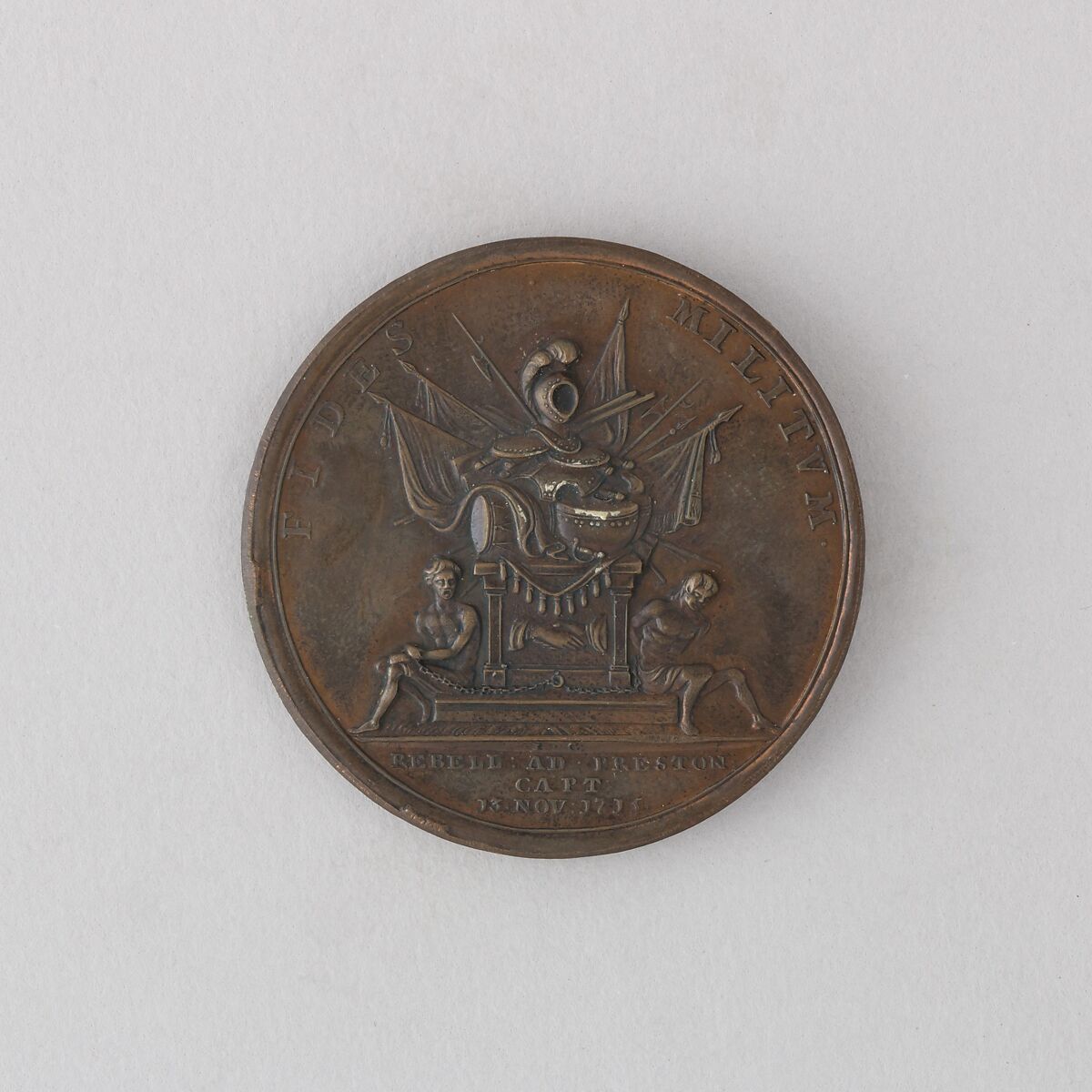 Medal Commemorating Preston Taken, Showing George I, Bronze, British