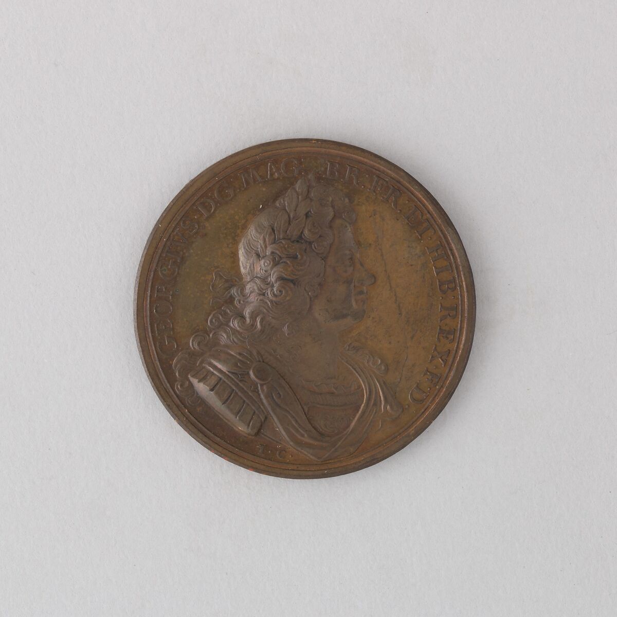 Medal Commemorating Preston Taken, Showing George I, Bronze, British 