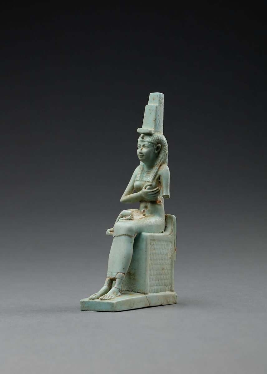 Isis nursing Horus, Faience