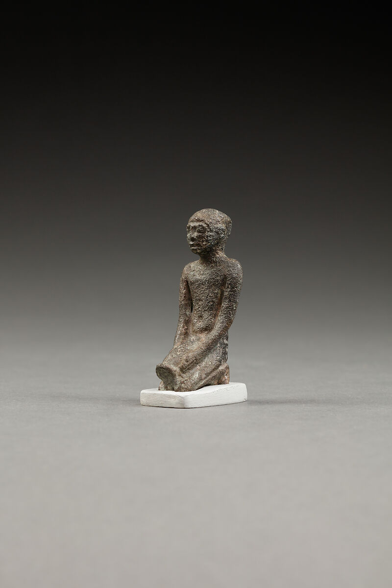 Kneeling Priest, Pouring Libation, Copper alloy 