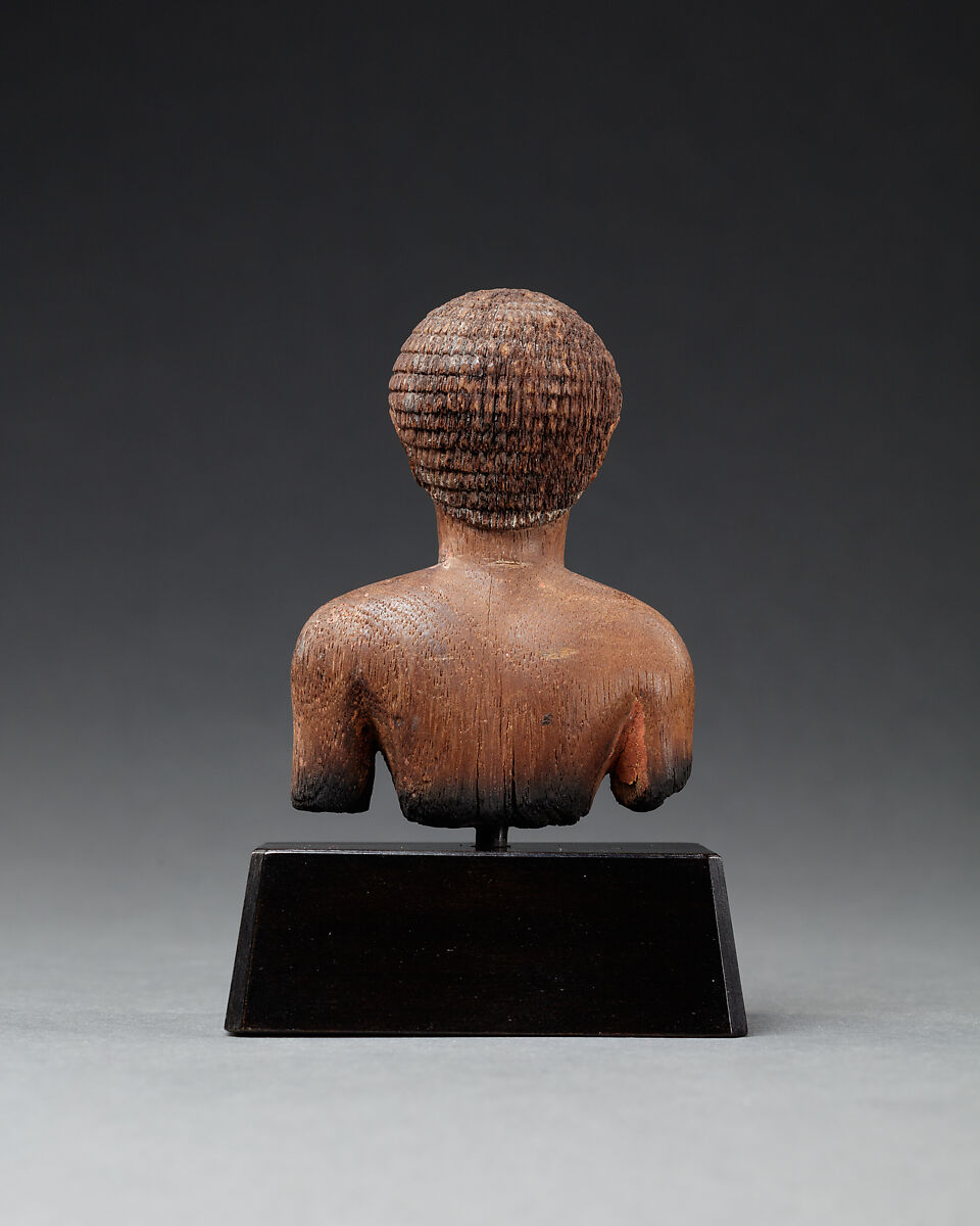 Upper Part of a Statue Probably Depicting a Man, Wood, paint