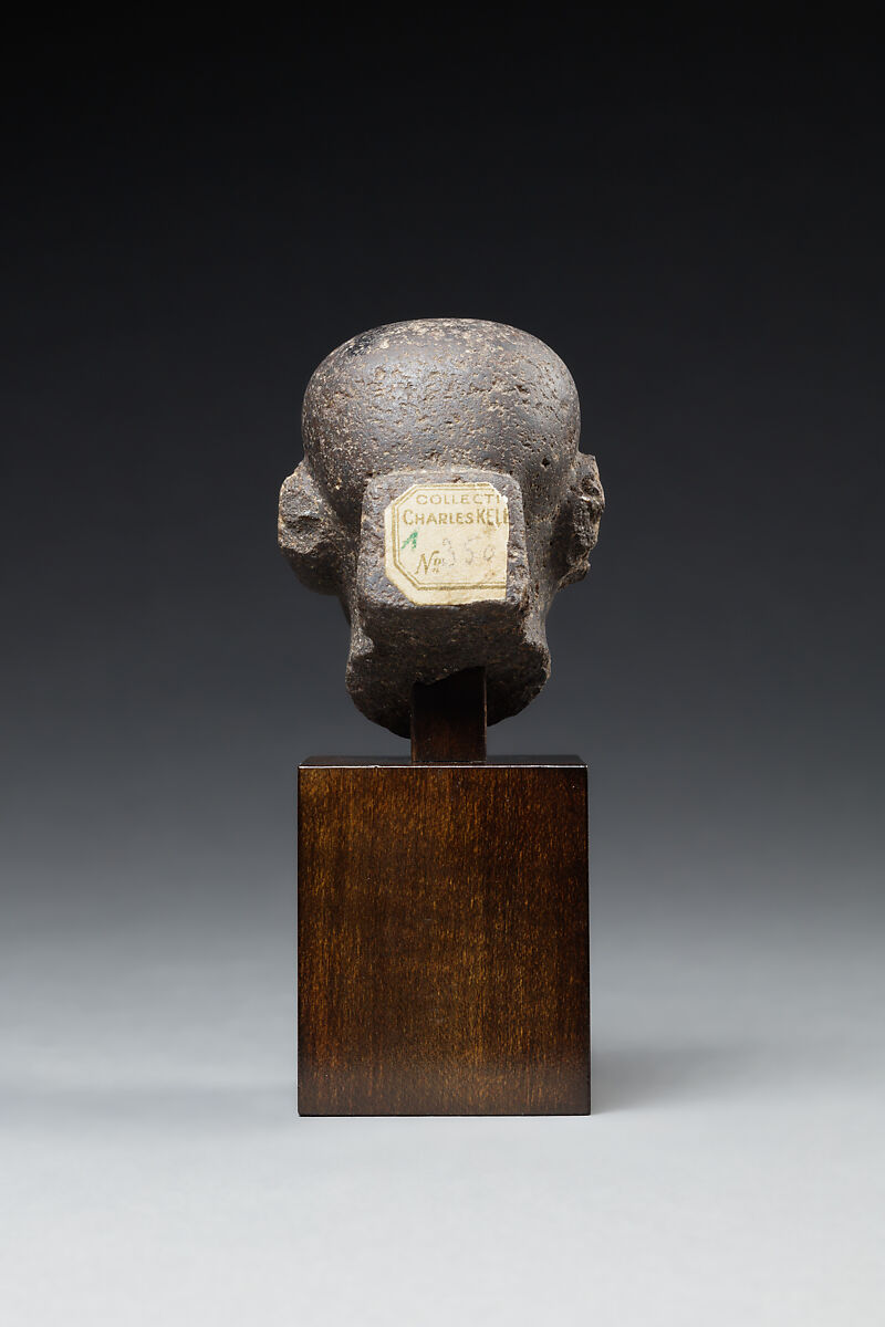 Head of a Man with a Shaved Head, Dense, gray-black hard stone