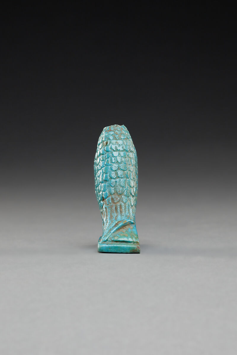 Falcon Amulet, Faience