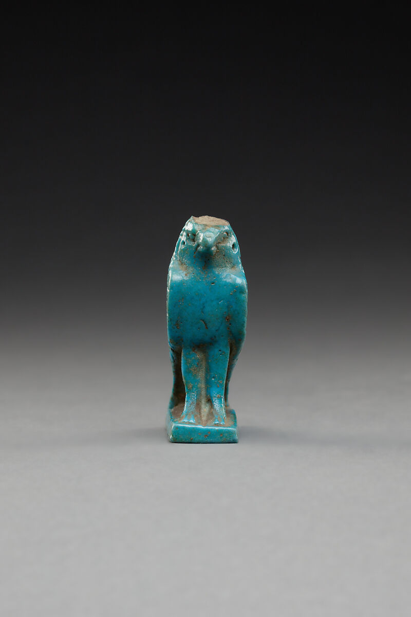 Falcon Amulet, Faience