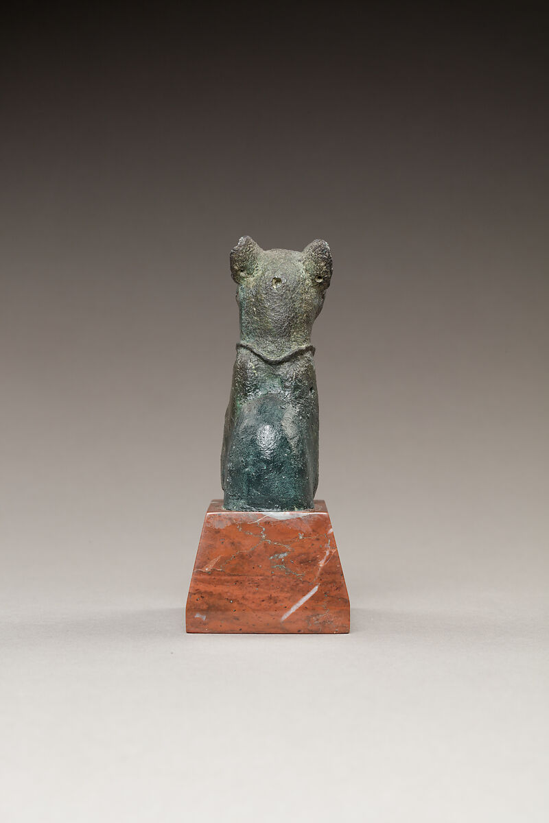 Upper Part of the Figure of a Seated Cat, Cupreous metal