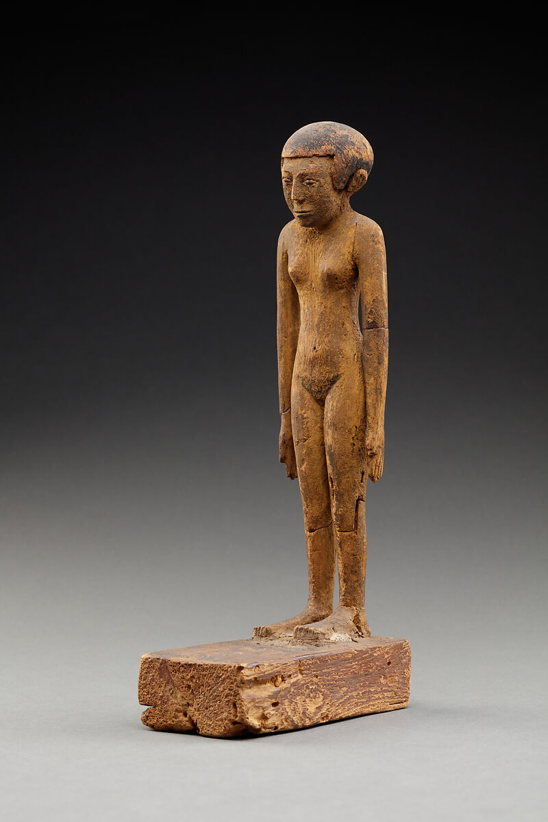 Statuette of a Nude Woman, Wood, paint, paste