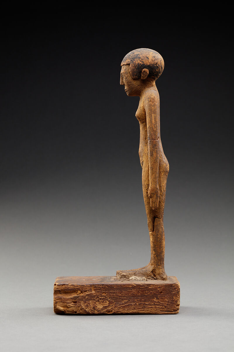 Statuette of a Nude Woman, Wood, paint, paste