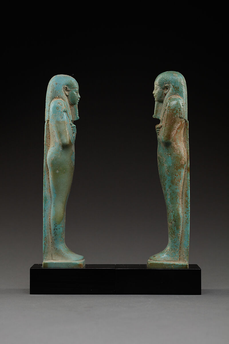 Shabti of the Overseer of the Fleet Hekaemsaf, Faience