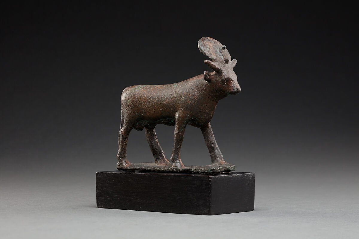 Figure of a Sacred (likely Apis) Bull, Cupreous metal