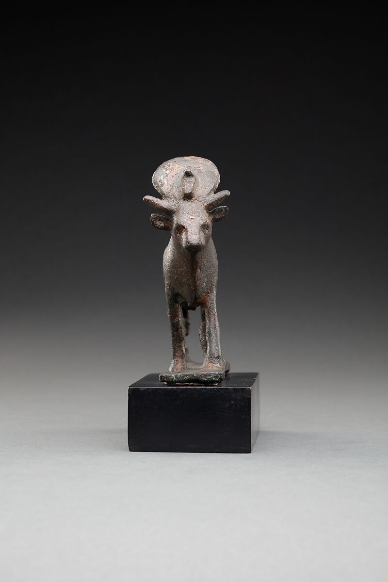 Figure of a Sacred (likely Apis) Bull, Cupreous metal