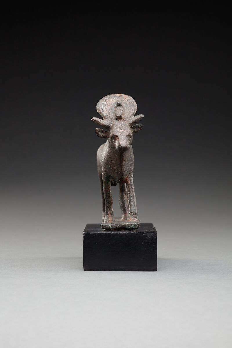 Figure of a Sacred (likely Apis) Bull, Cupreous metal