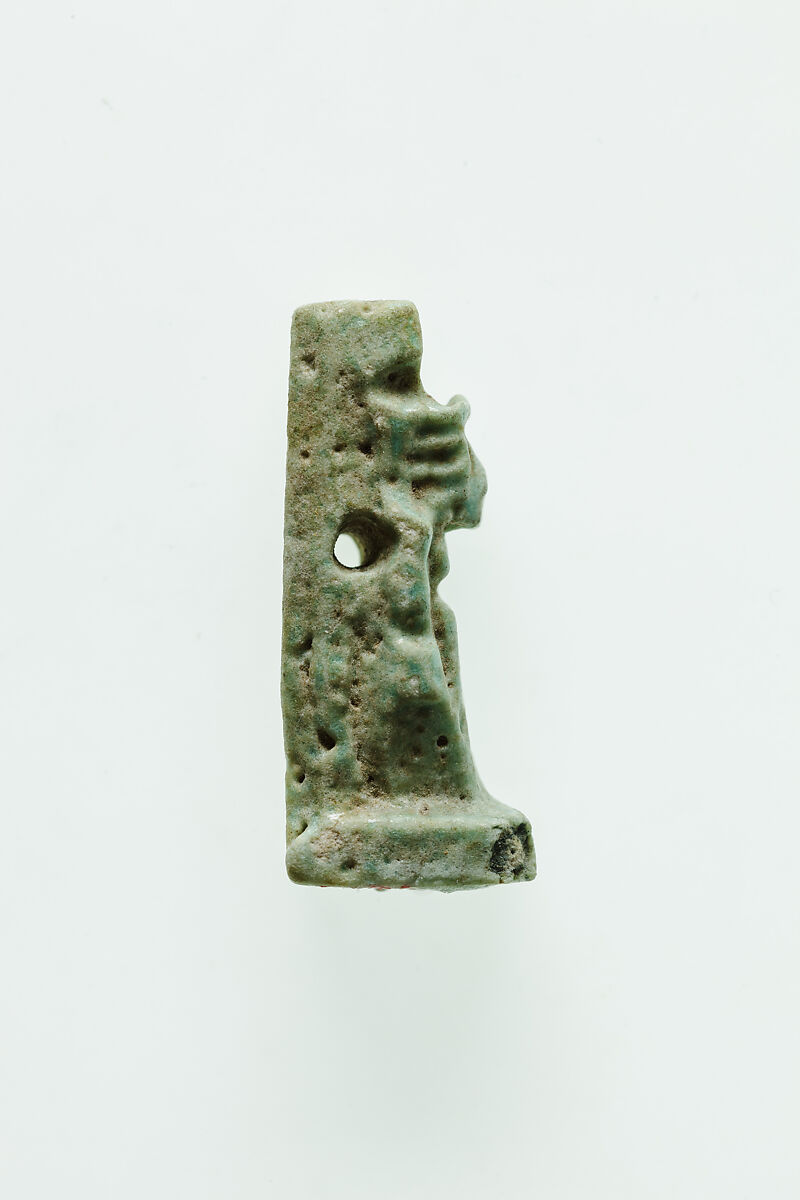 Amulet of a goddess, possibly Nephthys, Faience