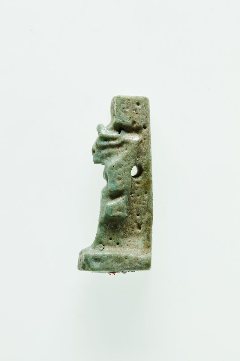 Amulet of a goddess, possibly Nephthys, Faience 