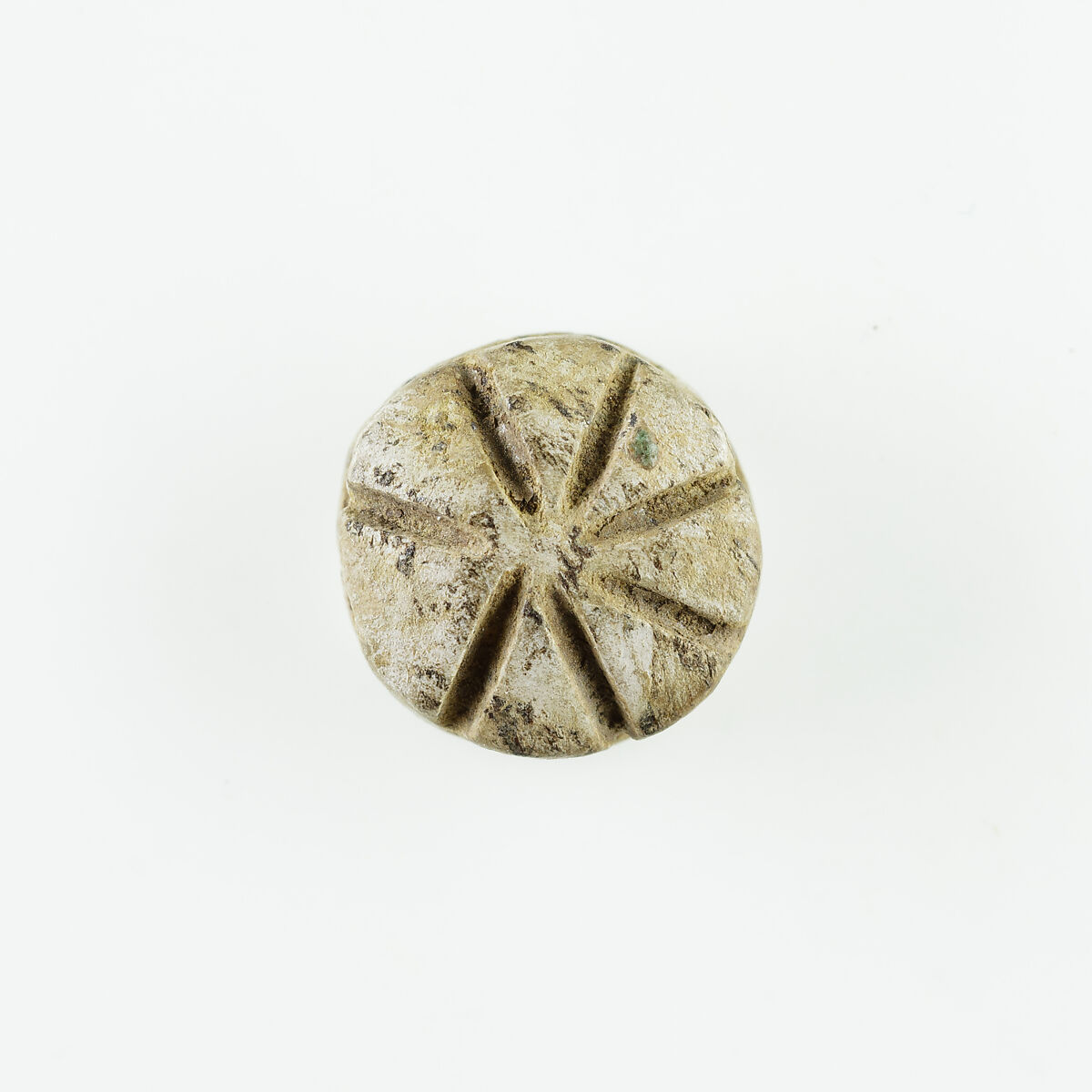 Rosette Stamp Seal with Striding Lion, Glazed steatite
