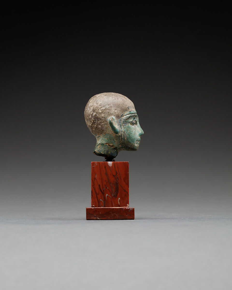 Head of Ptah, Faience