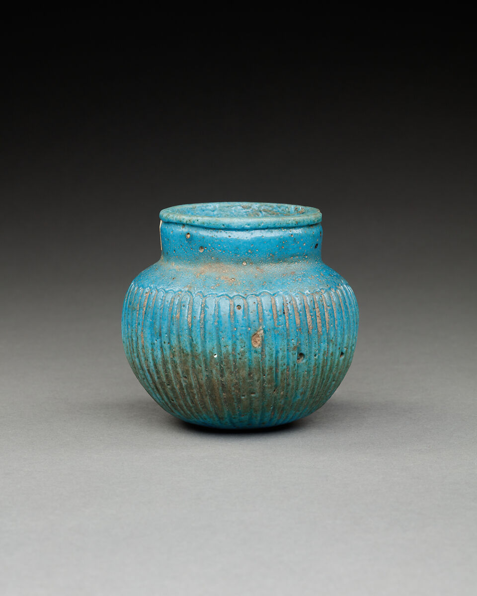 Faience Ribbed Jar, Faience 