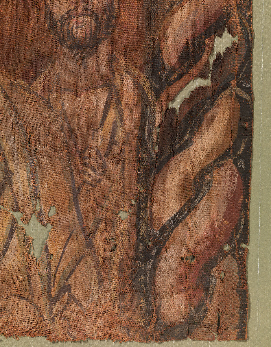 Painting of Holy Men, Linen, paint, Byzantine (Egypt)