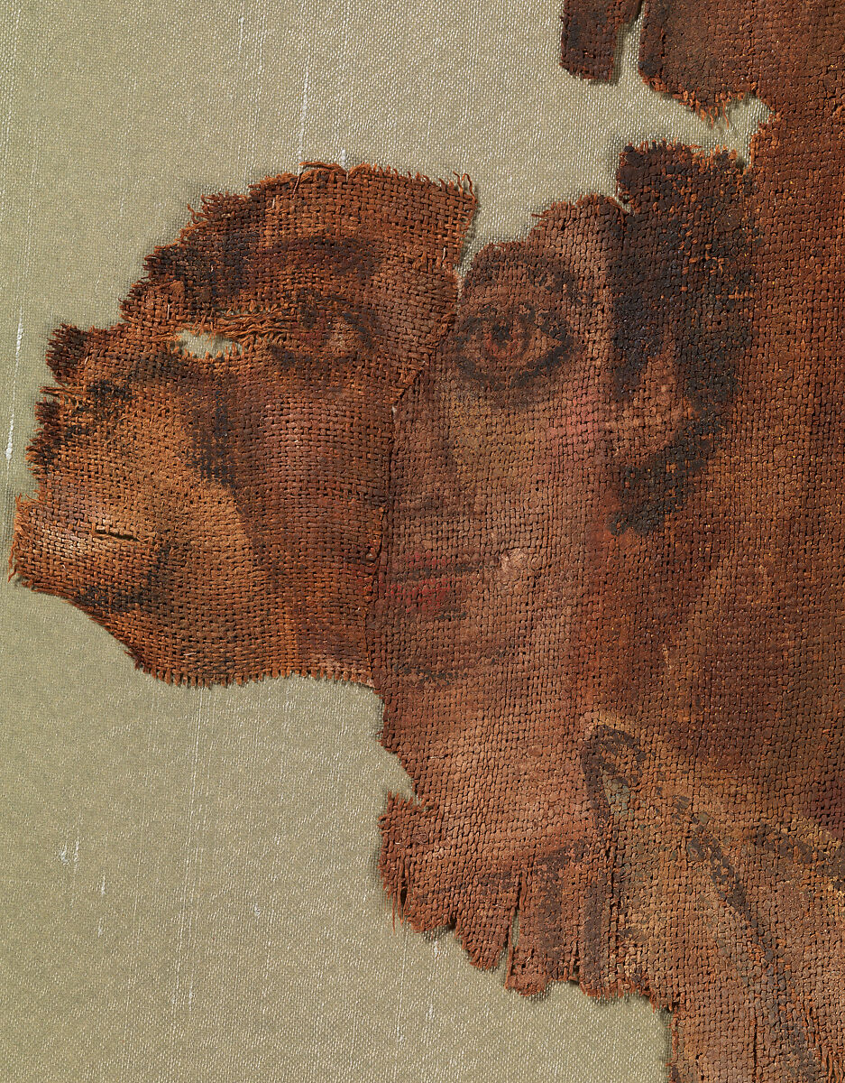 Painting of Holy Men, Linen, paint, Byzantine (Egypt)