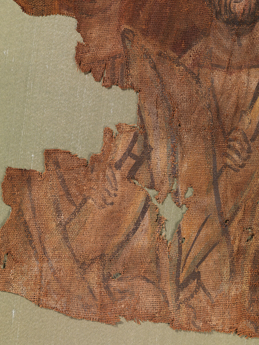 Painting of Holy Men, Linen, paint, Byzantine (Egypt)