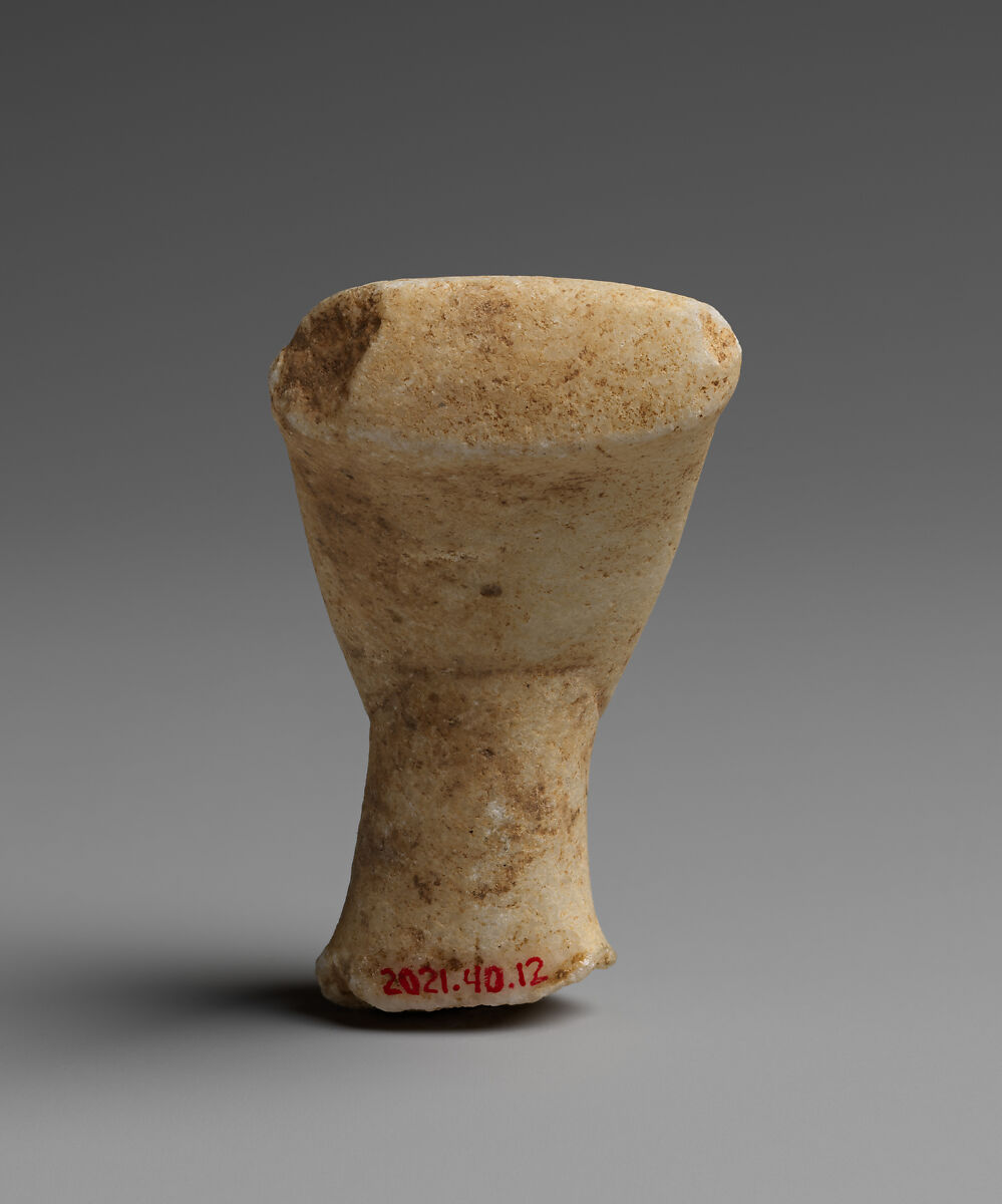 Head and neck from a marble figure, Marble, Cycladic
