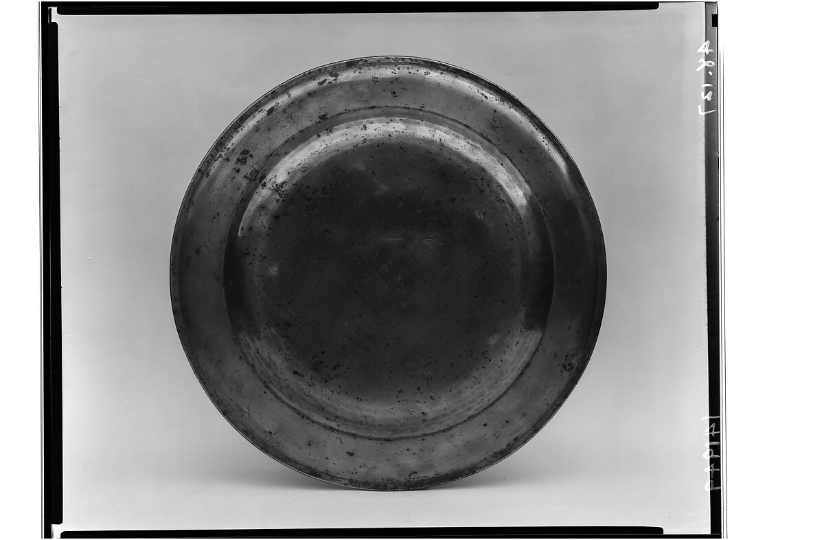 Dish, Joseph Leddel Sr. (ca. 1690–1754), Pewter, American
