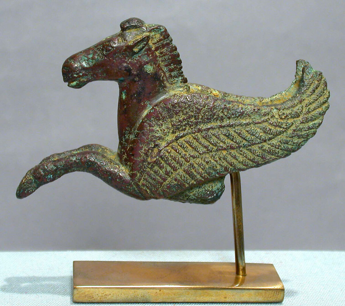 Forepart of a bronze winged horse, Bronze, Greek