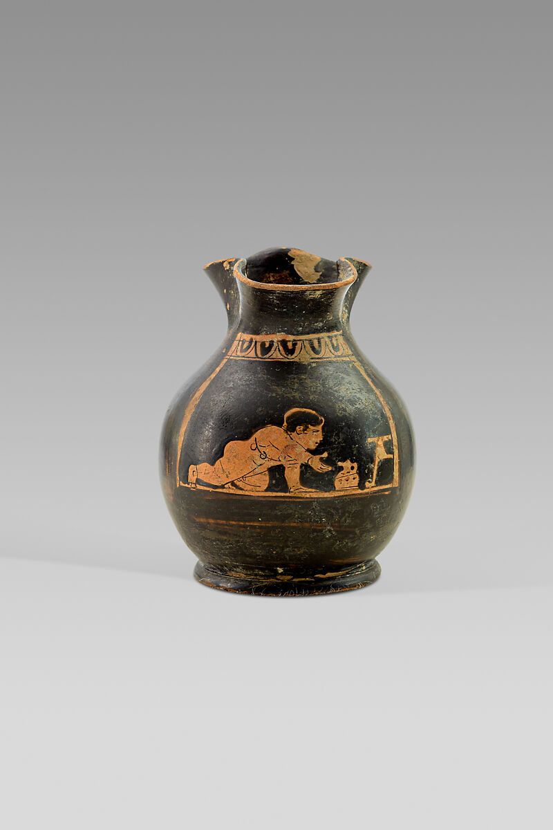 Terracotta chous, Terracotta, Greek, Attic 