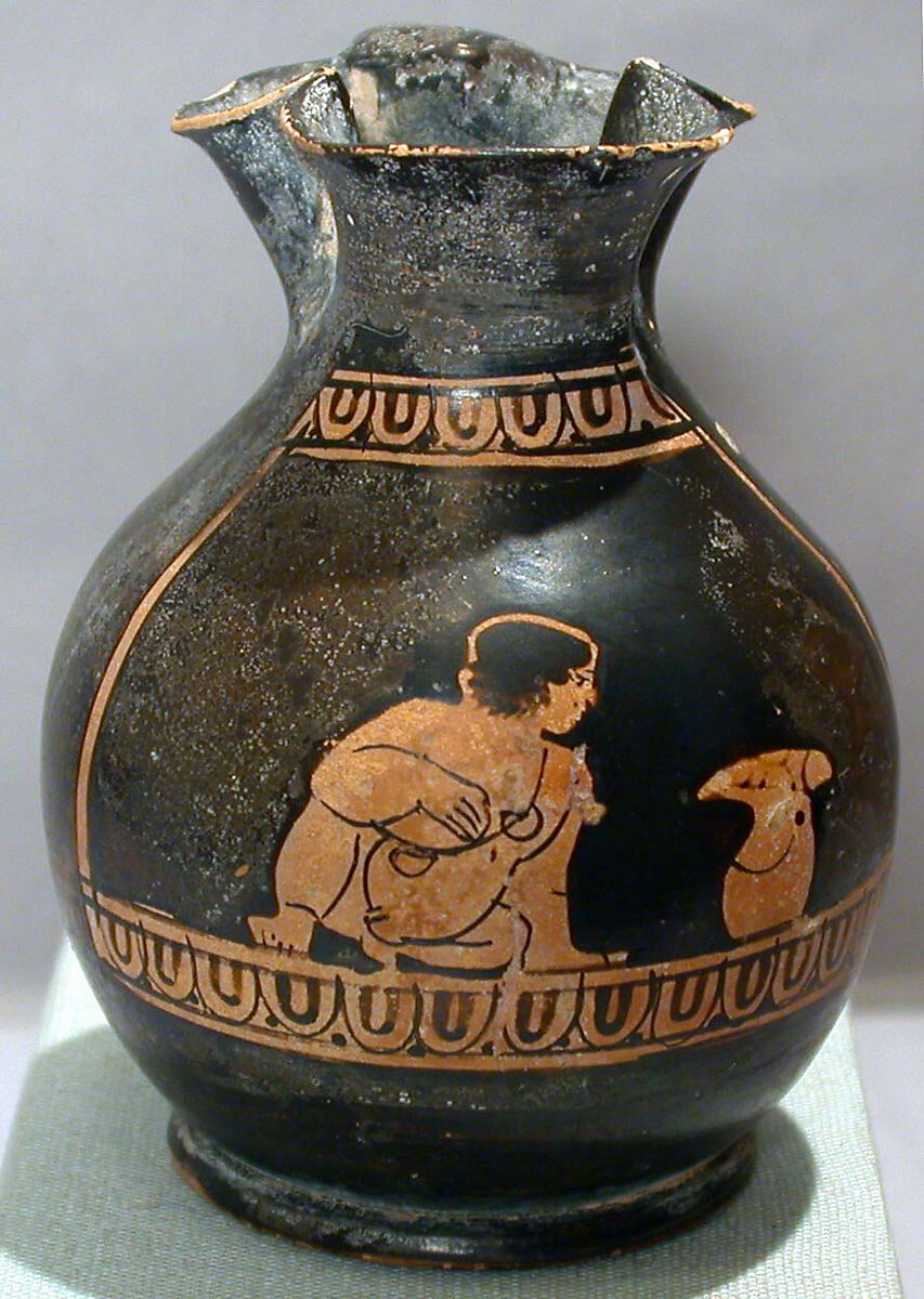 Terracotta chous, Terracotta, Greek, Attic 