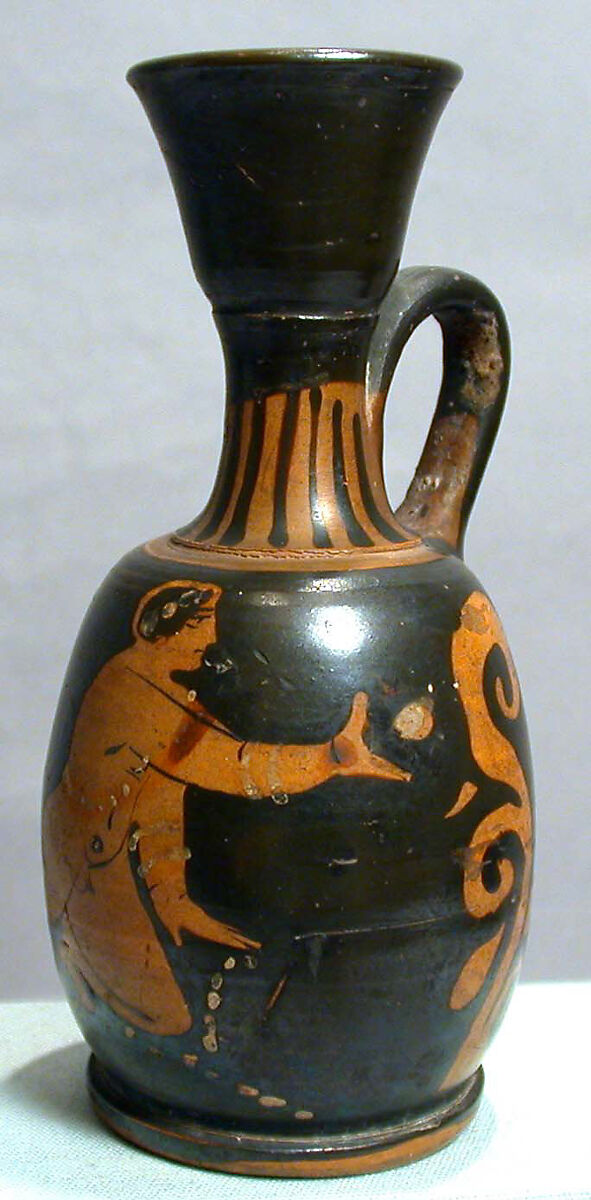 Terracotta squat lekythos, Terracotta, Greek, South Italian 