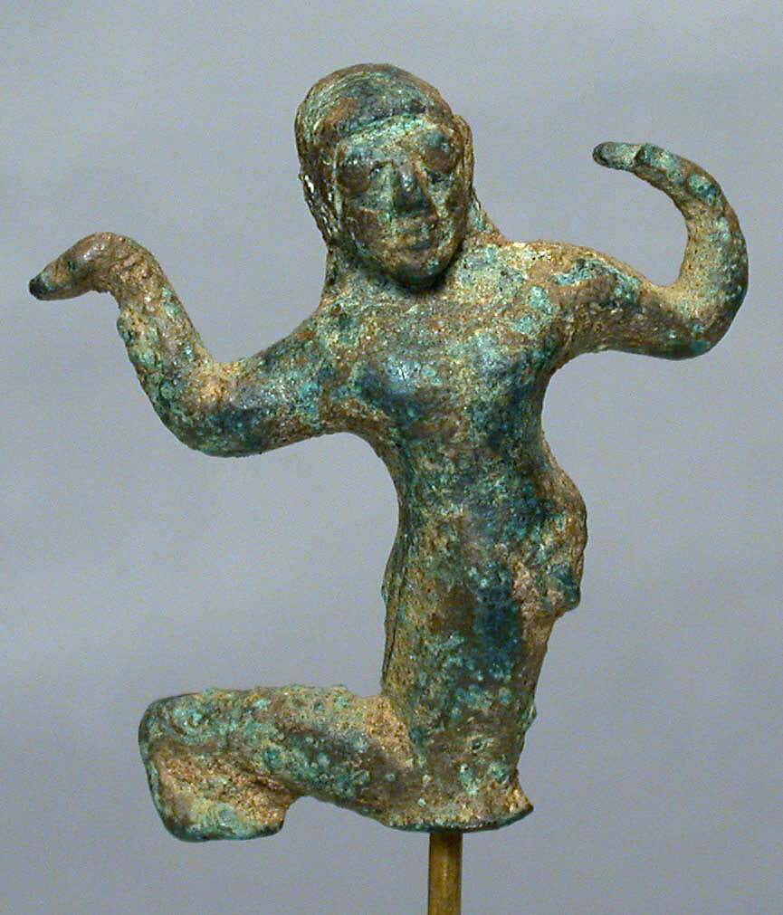 Bronze statuette of a dancer, Bronze, Etruscan 