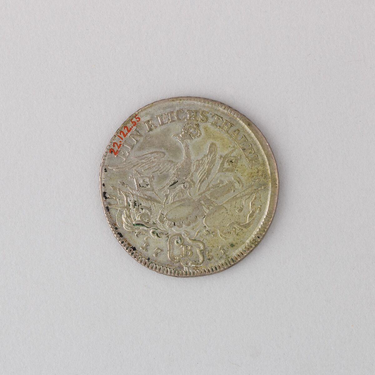 Coin (Thaler) Showing Frederick the Great, Silver, German