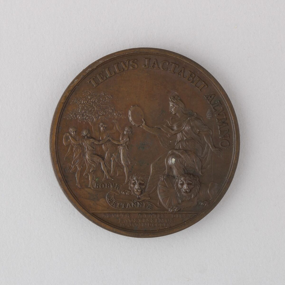 Medal Showing George III, Bronze, British